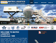 Tablet Screenshot of matrixlogistic.com